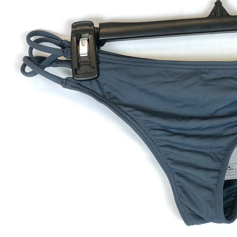 O’Neill Women’s Salt Water Solids Criss Cross Blue Cheeky Bikini Bottom Size L - Picture 2 of 5